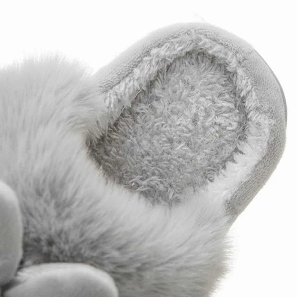 Ultra-Soft Faux Fur Memory Foam Slides - Cute Rabbit Design - Picture 3 of 4